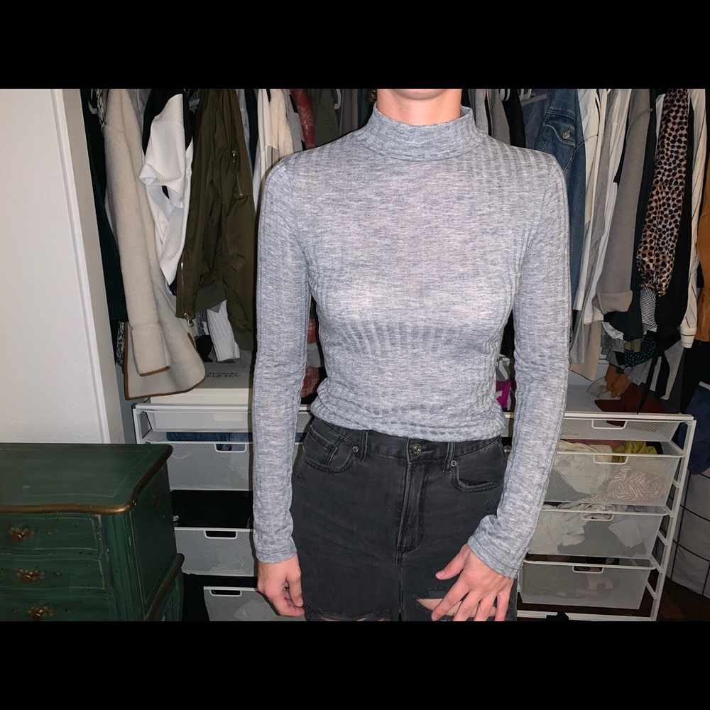 Topshop gray turtle neck